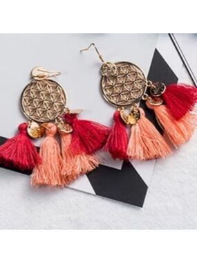 Bohemian Tassel Earrings Free Bracelet
